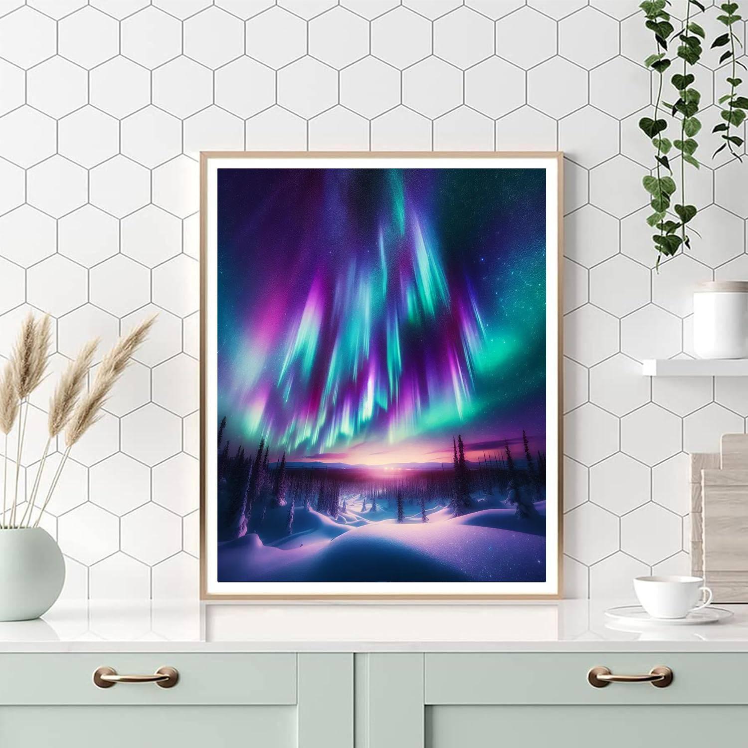 Ethereal Aurora In The North Painting By Numbers Kit