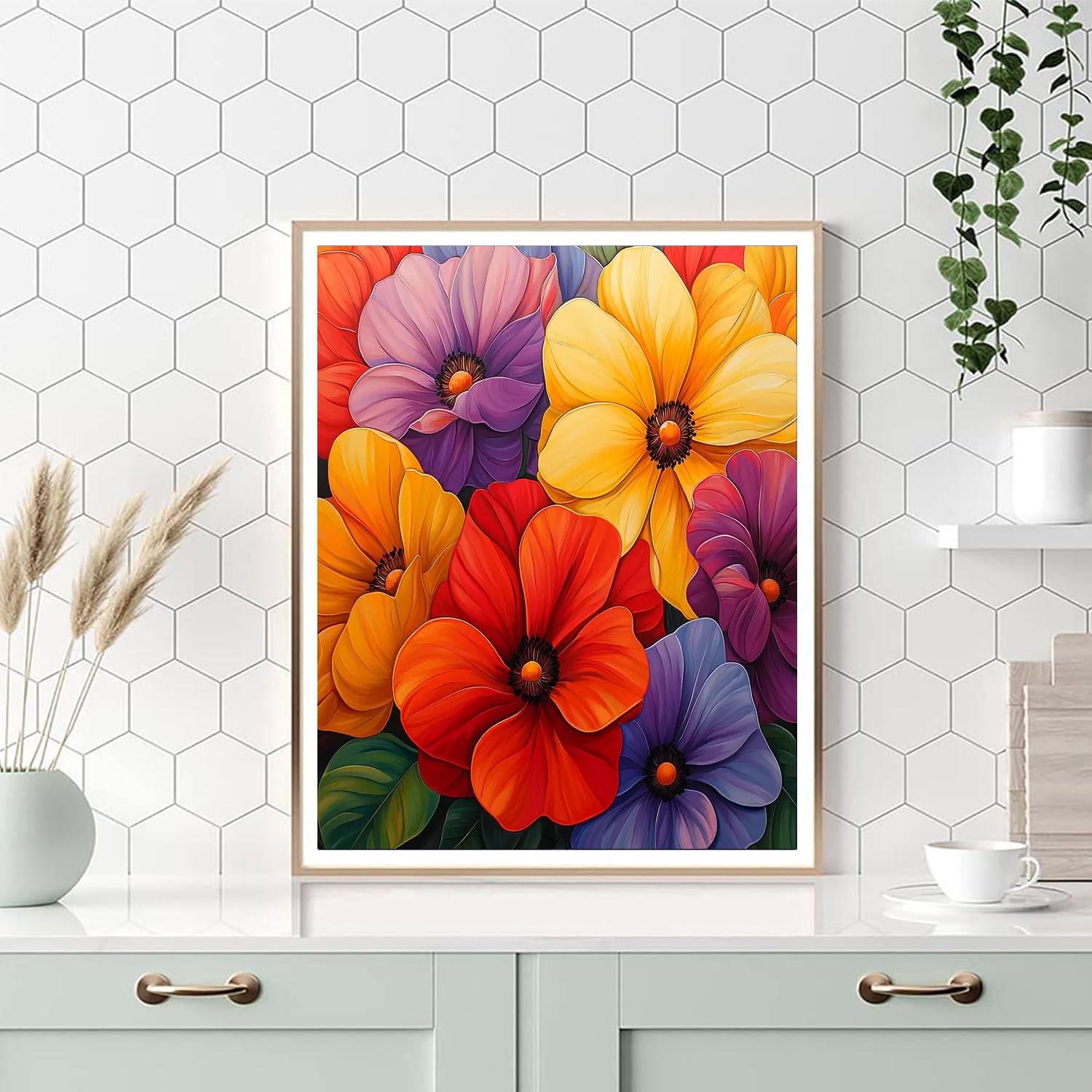 Georgia O'Keeffe Inspired Colorful Summer Gardens  Paint By Numbers