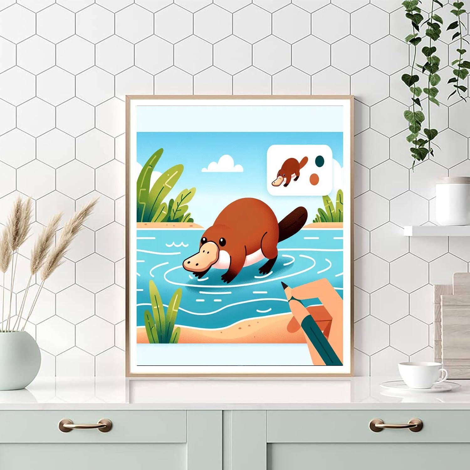 Prancing Platypus Paint By Numbers Art