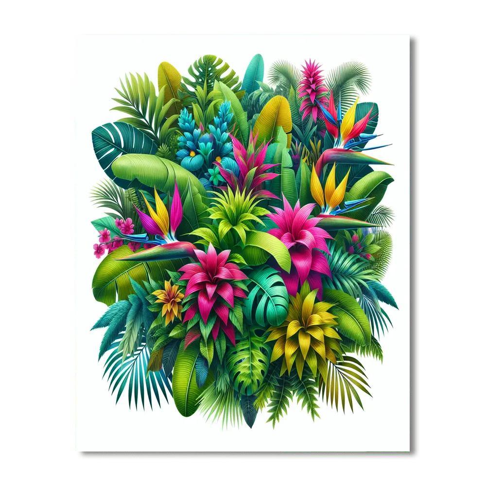 Tropical Flora Fiesta Numbered Painting Kits