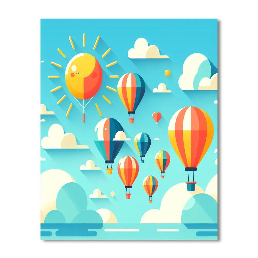Sky-high Hot Air Ballooning Paint By Color