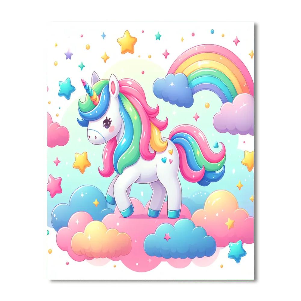 Brilliant Rainbow Unicorn Paint By Numbers Art