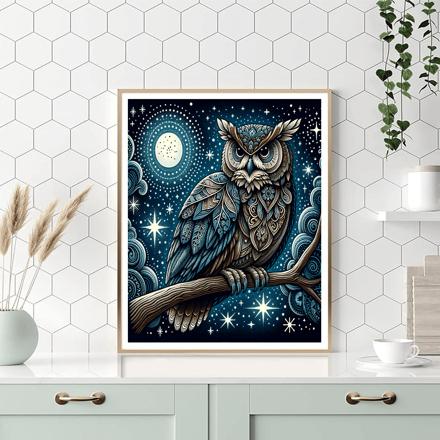 Inspiring Owl Wisdom Number Painting