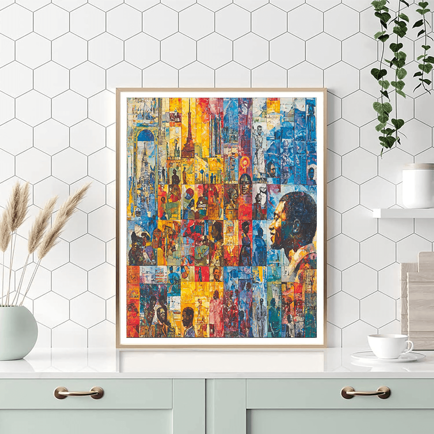 Romare Bearden Inspired Mosaic Of Cultures  Painting By Numbers Kit