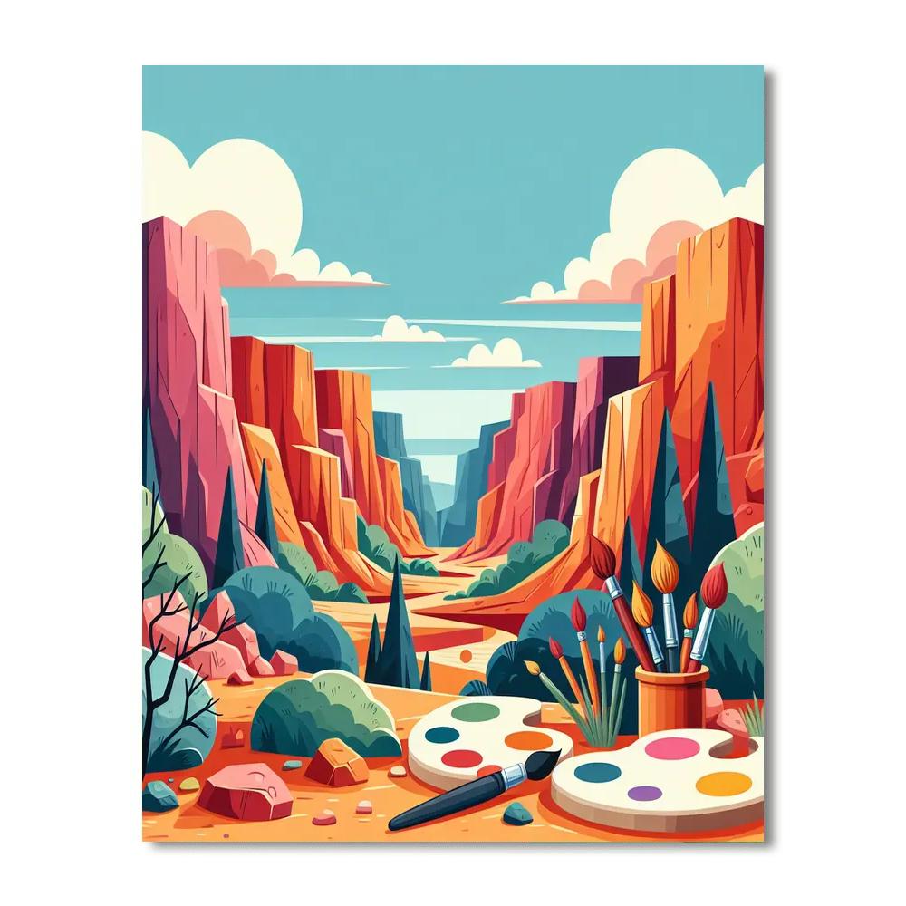 Creative Canyons Paint By Numbers Art