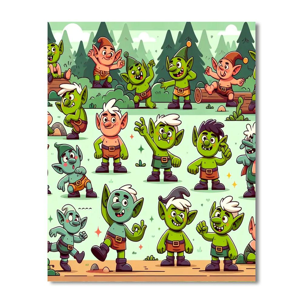 Giggling Goblins' Gathering Paint By Numbers