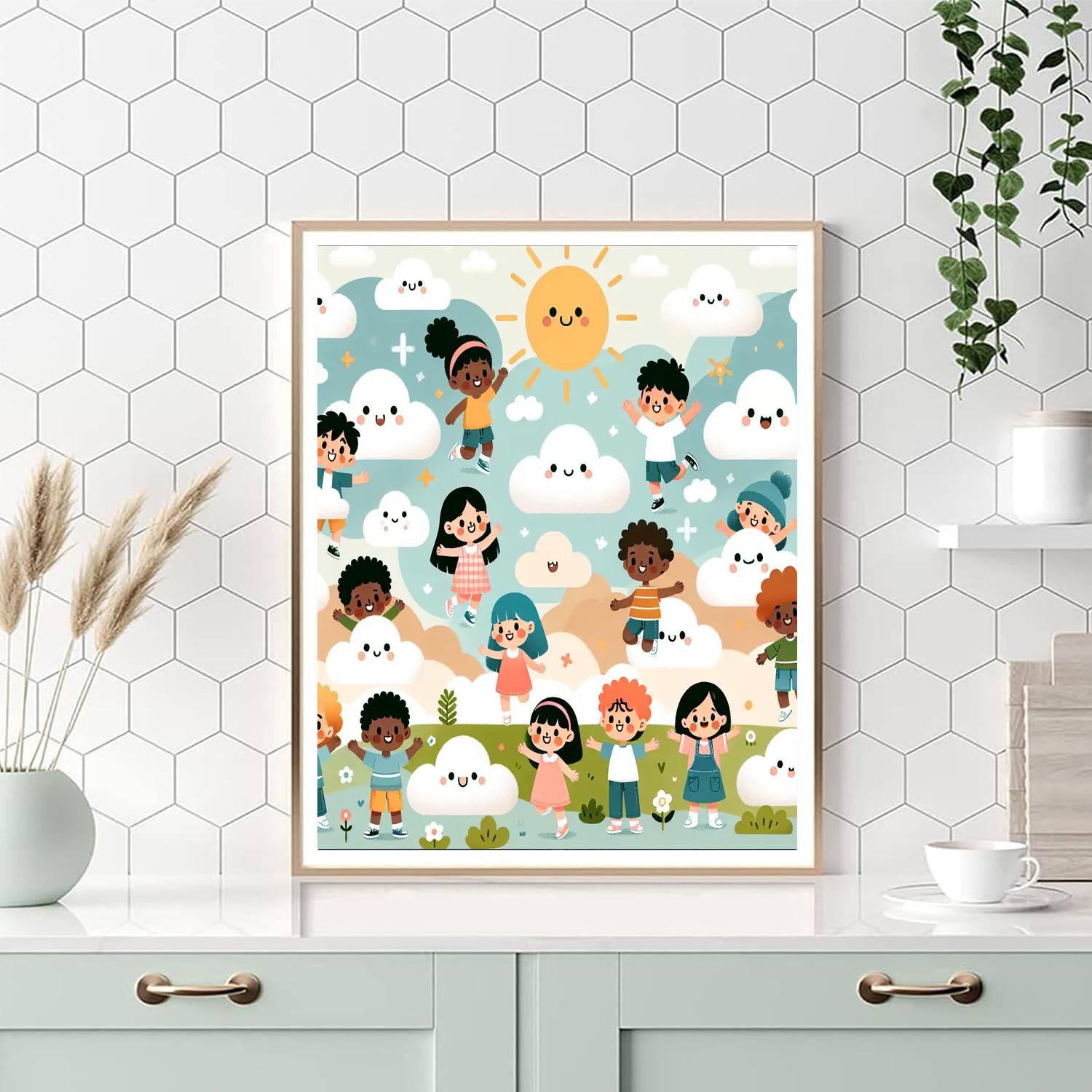 Cloudy Day Dreamland Number Painting