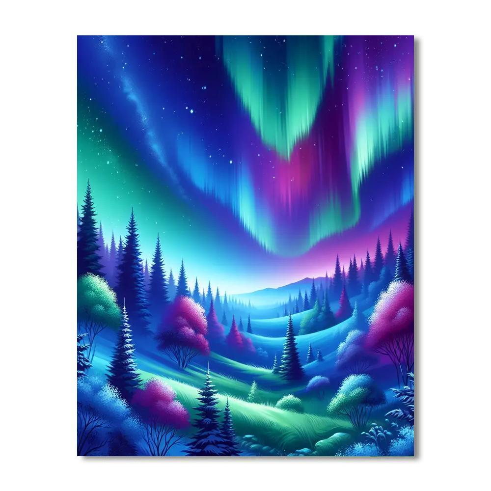 Northern Lights Splendor DIY Paint By Numbers