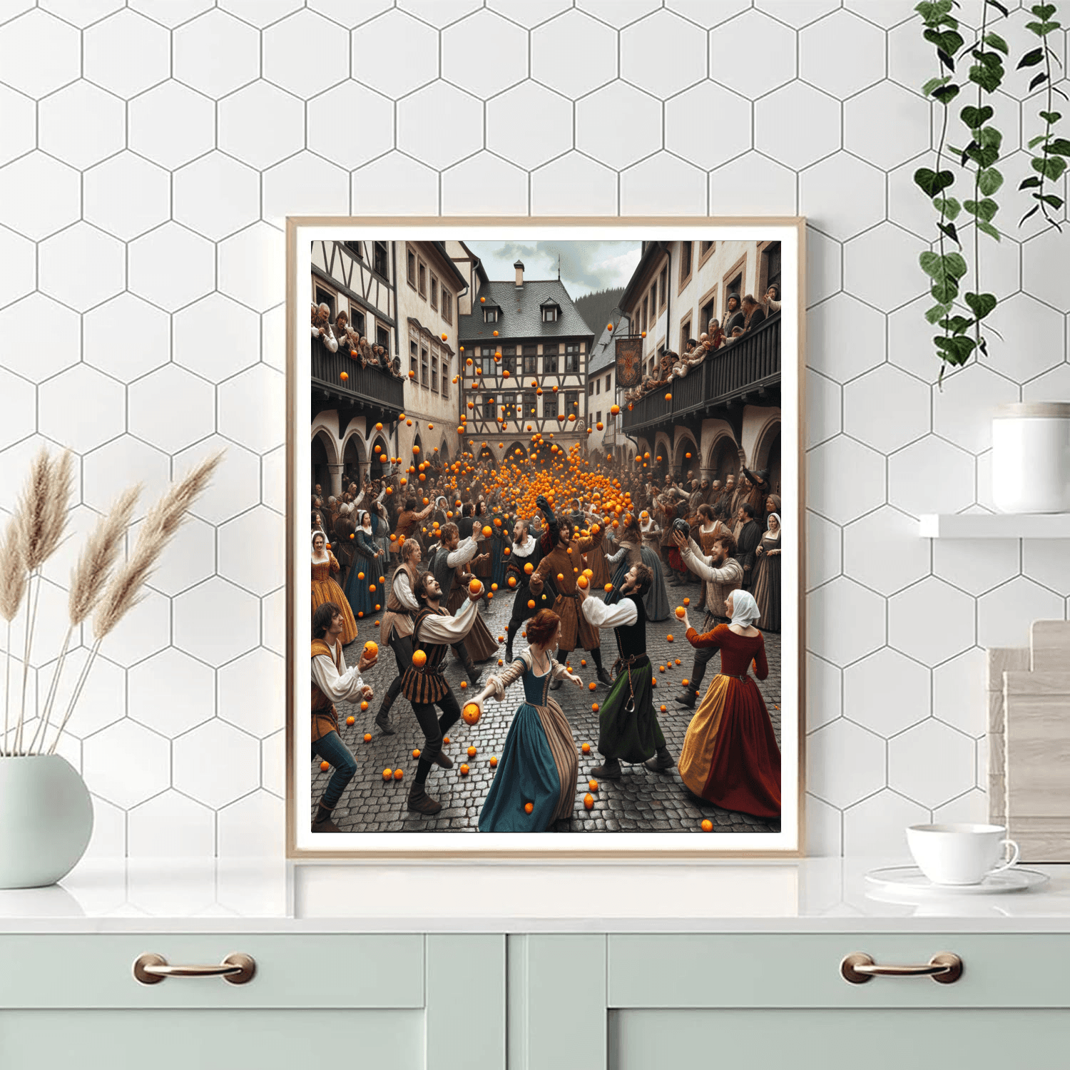 Battle Of The Oranges - Italy Number Painting