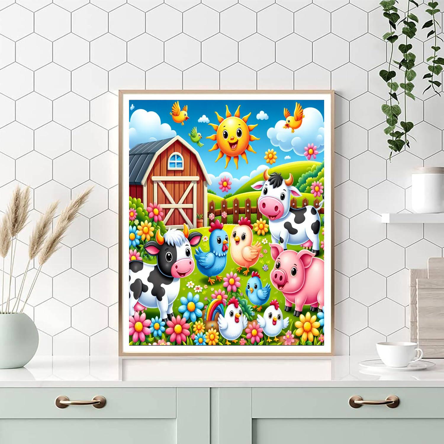The Joyful Farmyard DIY Paint By Numbers