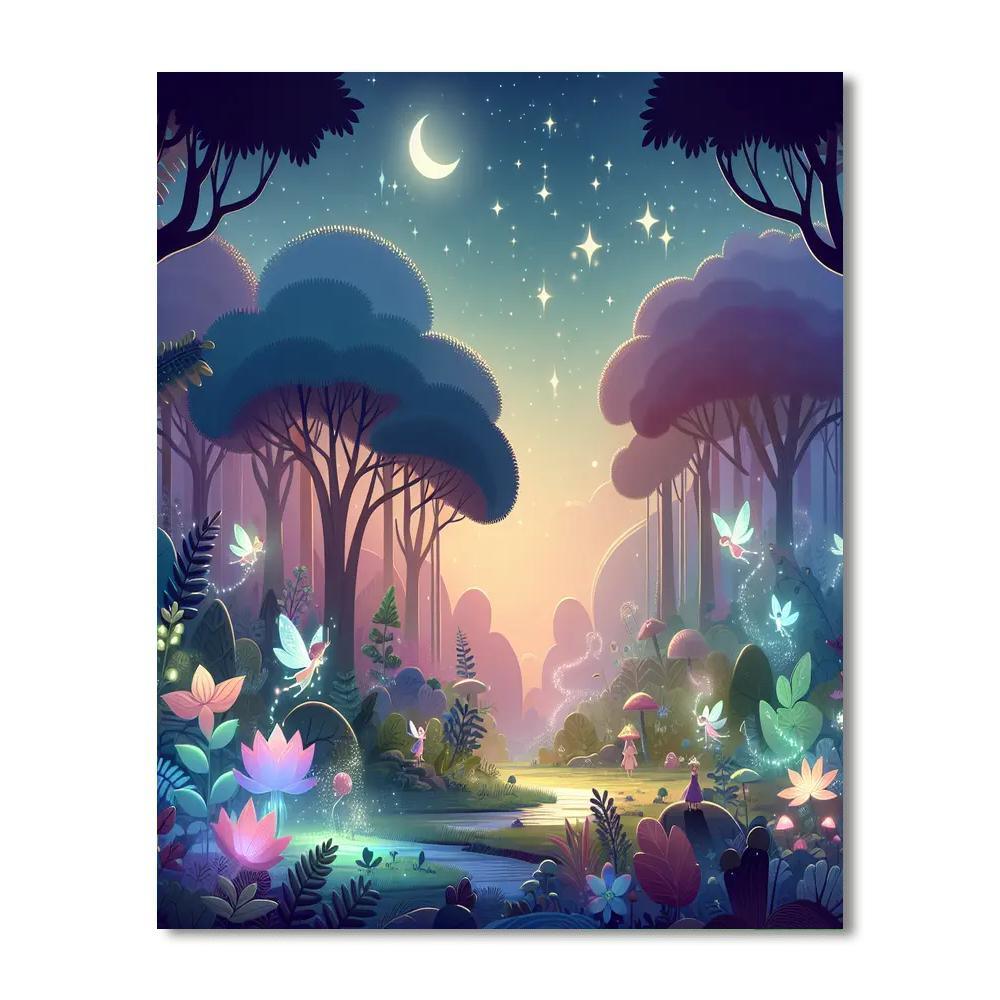 Mystical Moonlit Grove Paint By Numbers