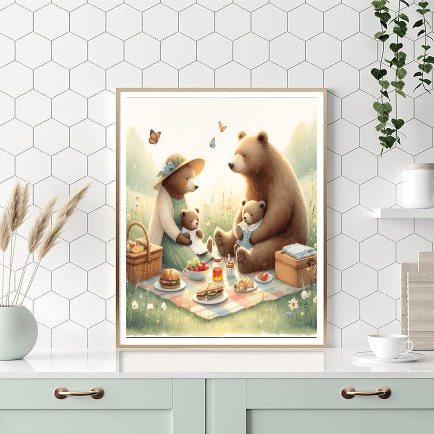 Cuddly Bear Family Paint By Color