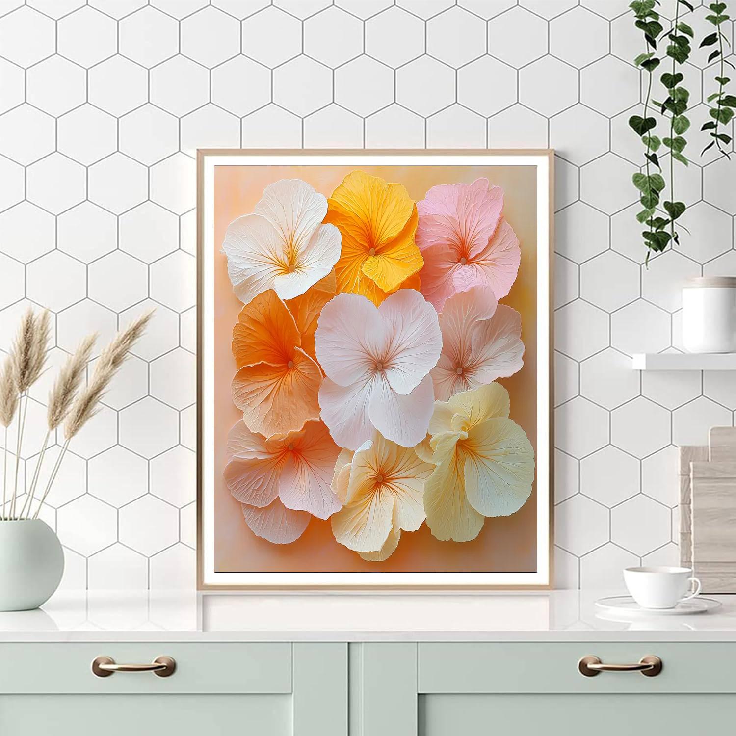 Leonardo Da Vinci Inspired Petals In Harmony  Paint By Numbers Art