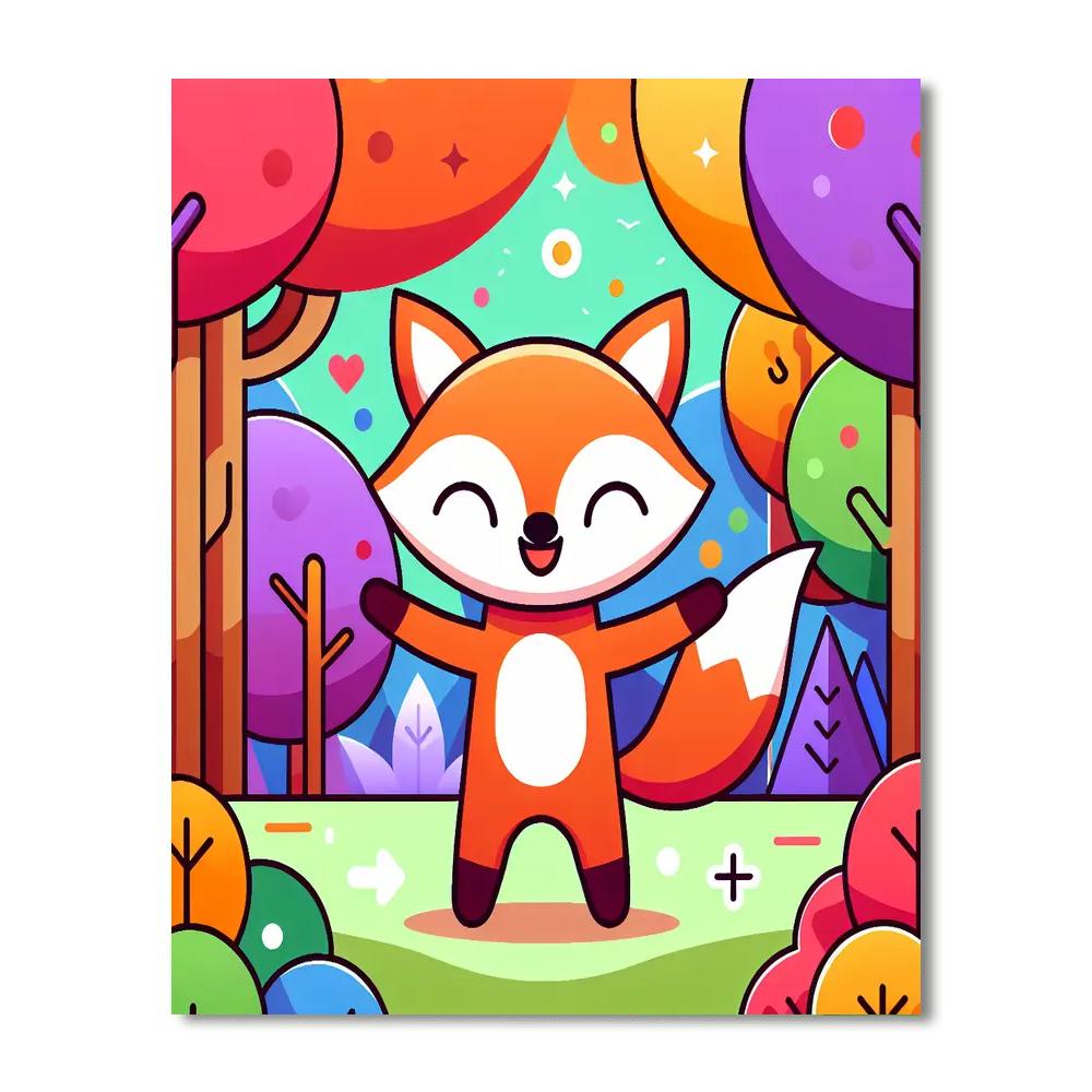 Friendly Fox Forest Journey Paint By Number
