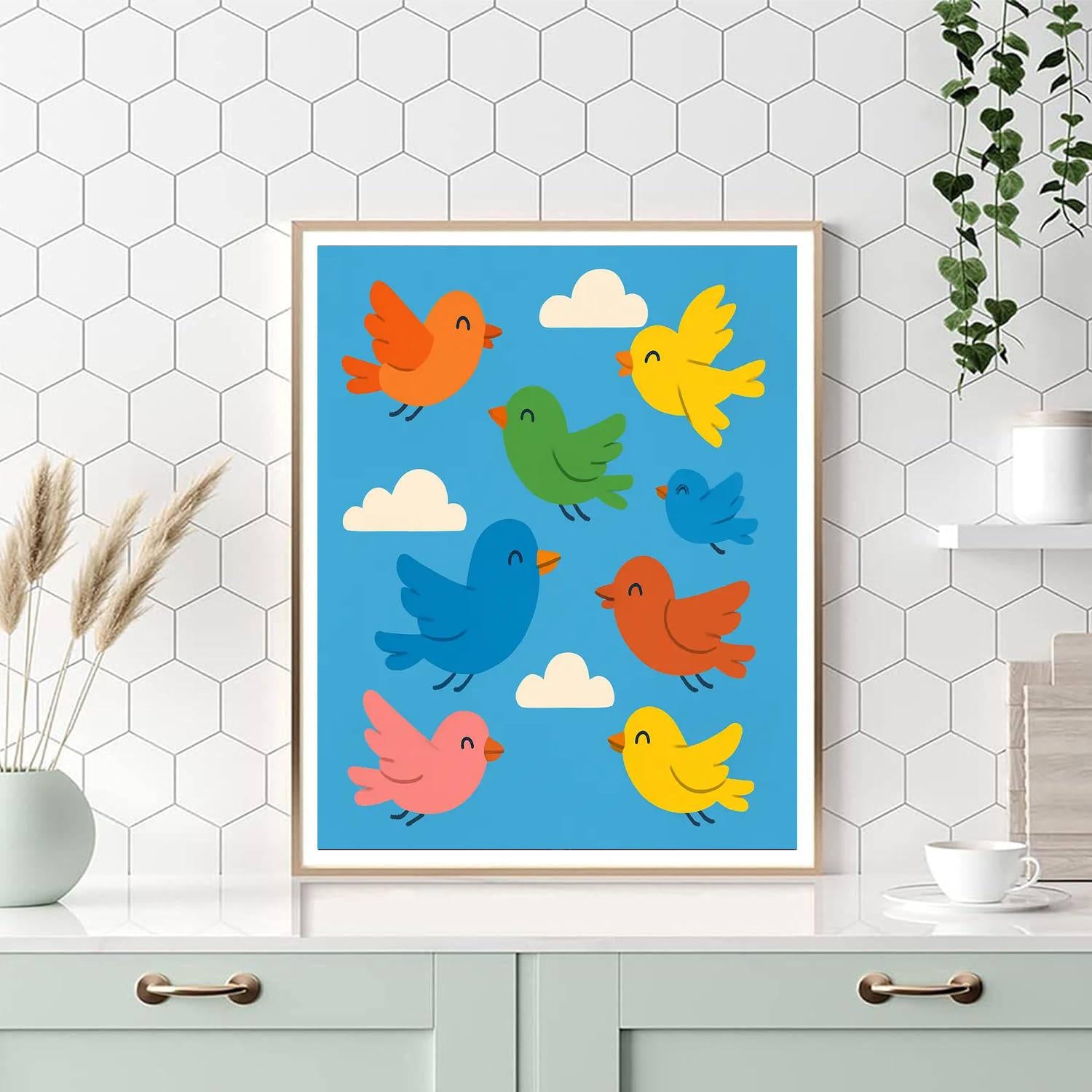 Gliding Birds DIY Paint By Numbers