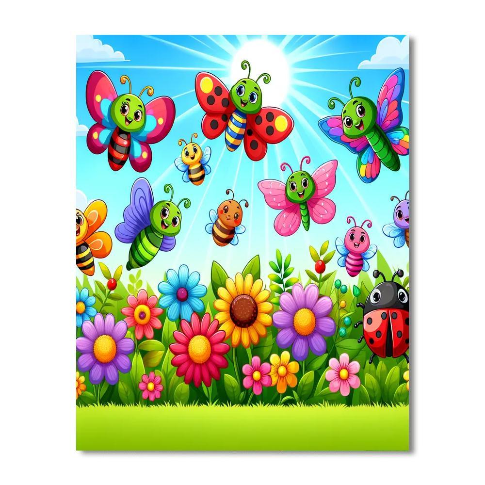 Colorful Insect Adventure Paint By Color