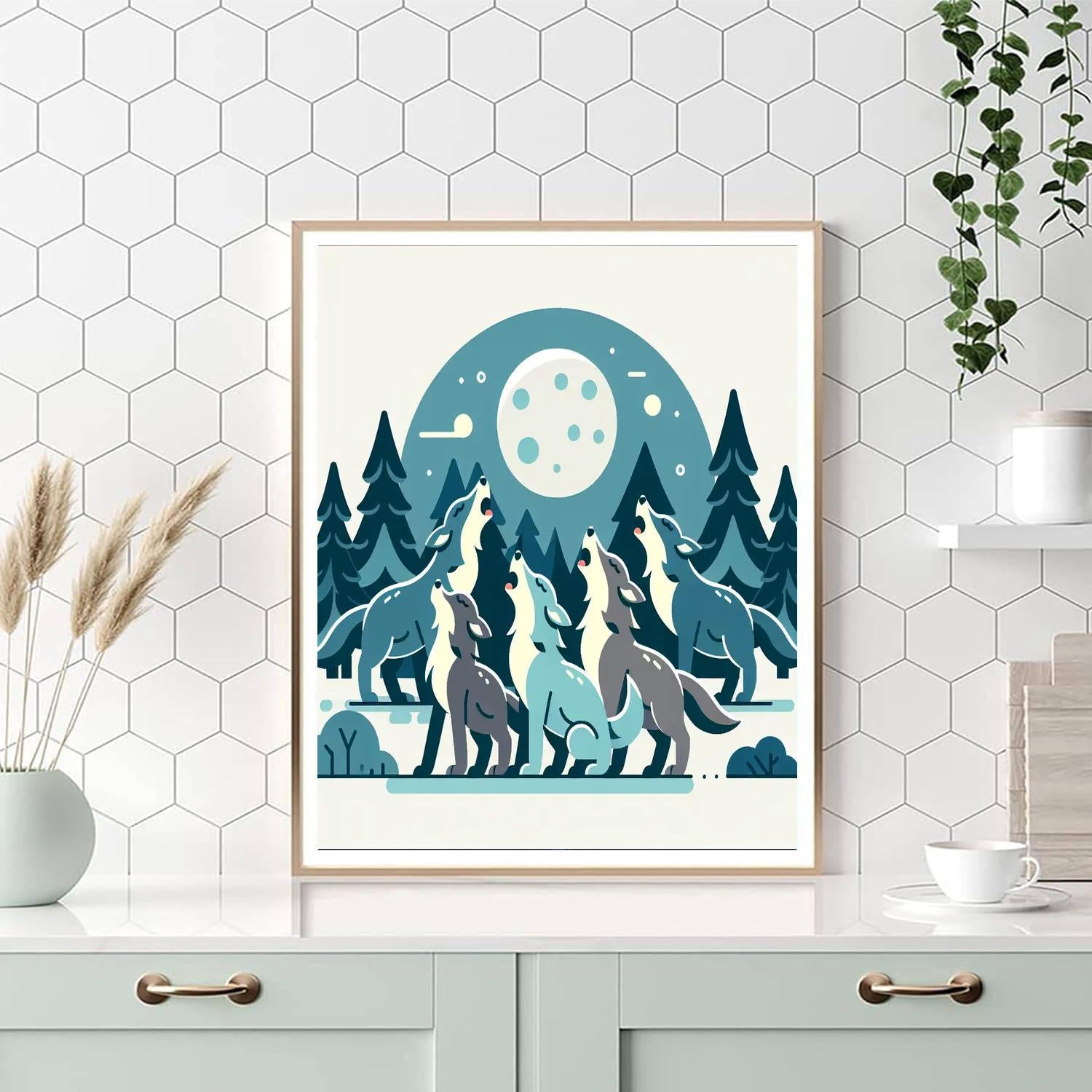 Wild Wolves Numbered Painting Kits