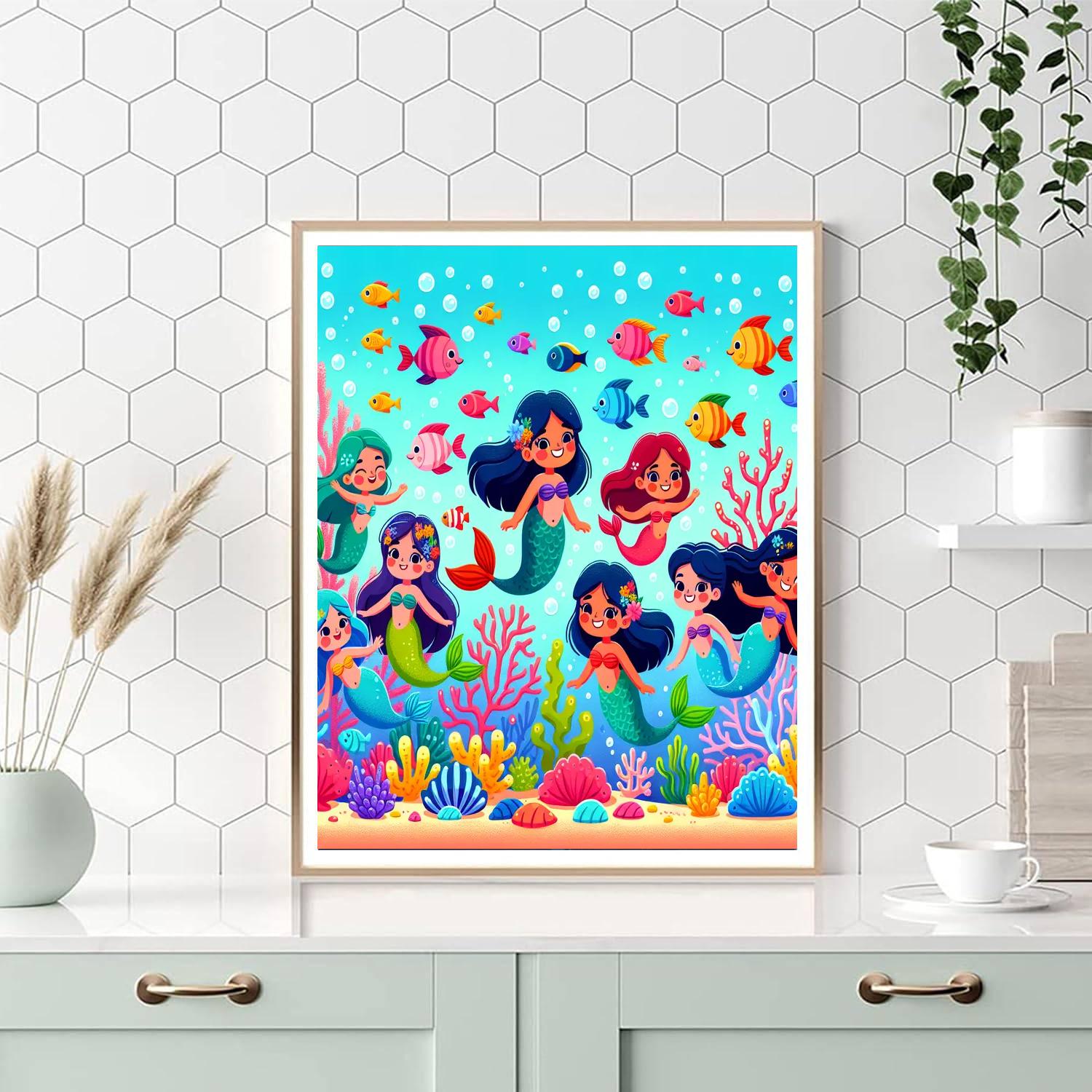 Enchanting Mermaids Numbered Painting Kits