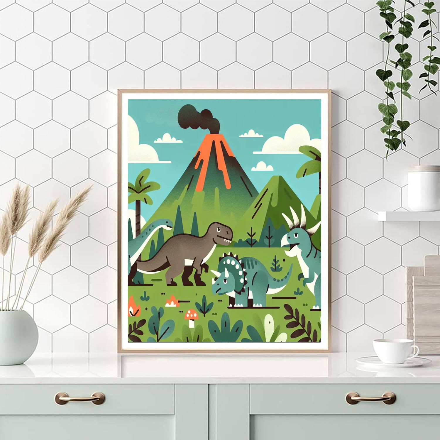 Dinosaurs And Discoveries Numbered Painting Kits