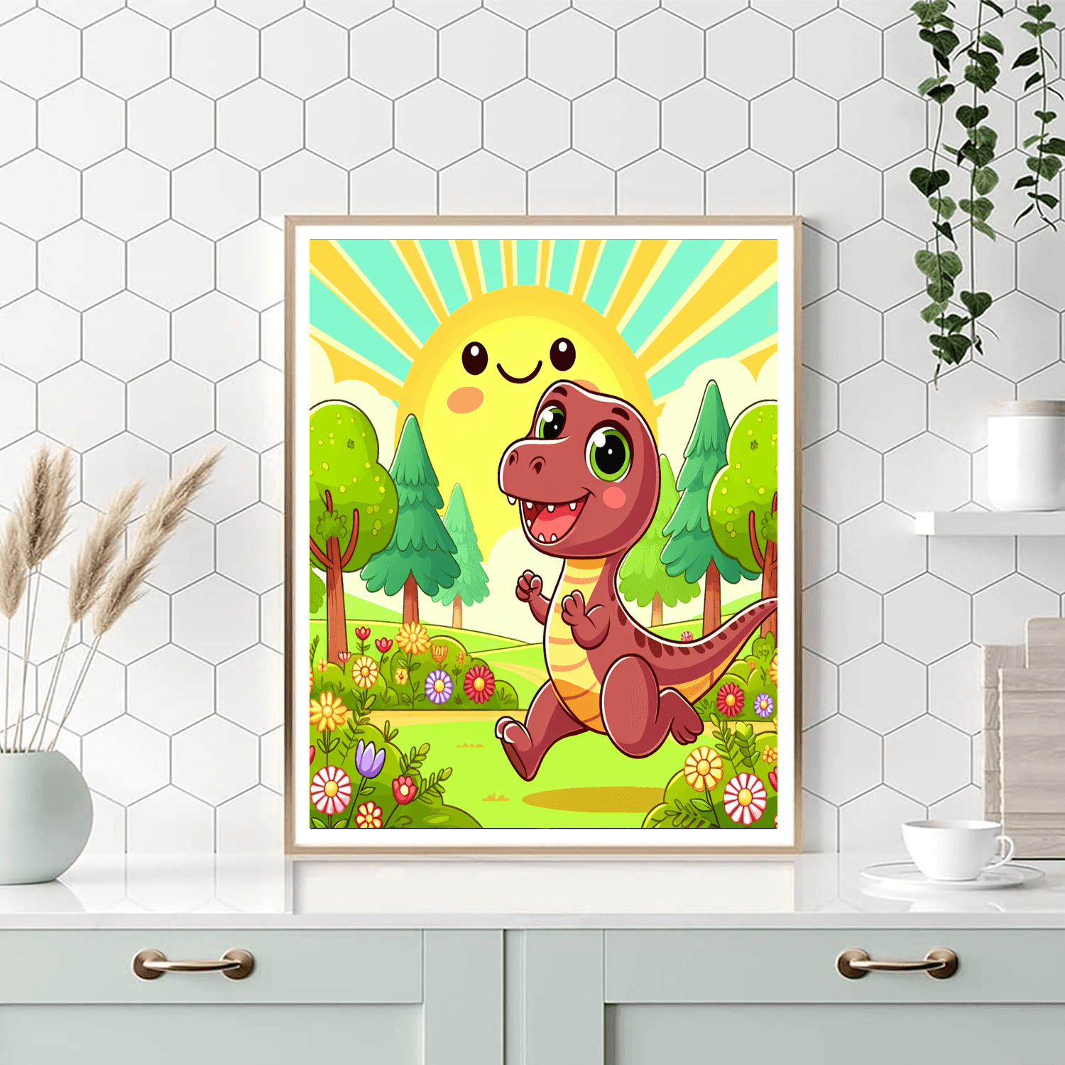 Curious T-rex Paint By Number