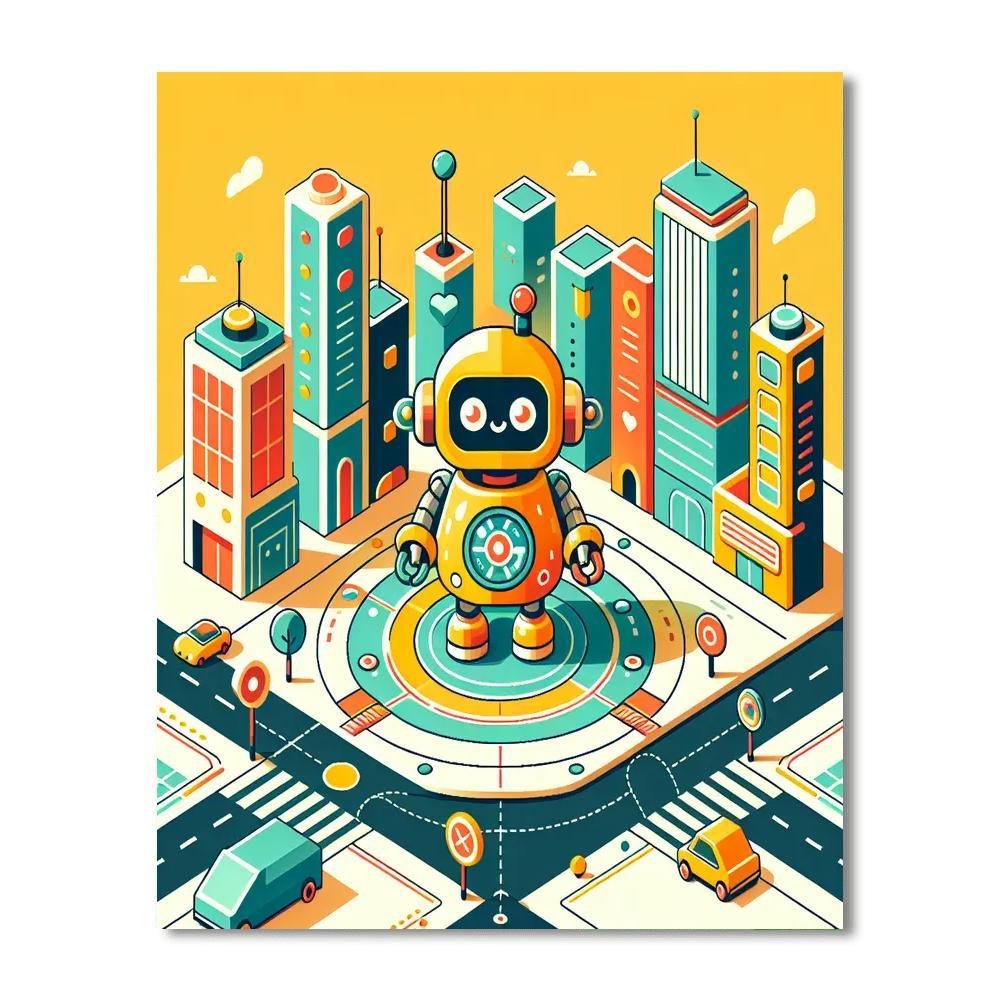 Robot City Innovators DIY Paint By Numbers