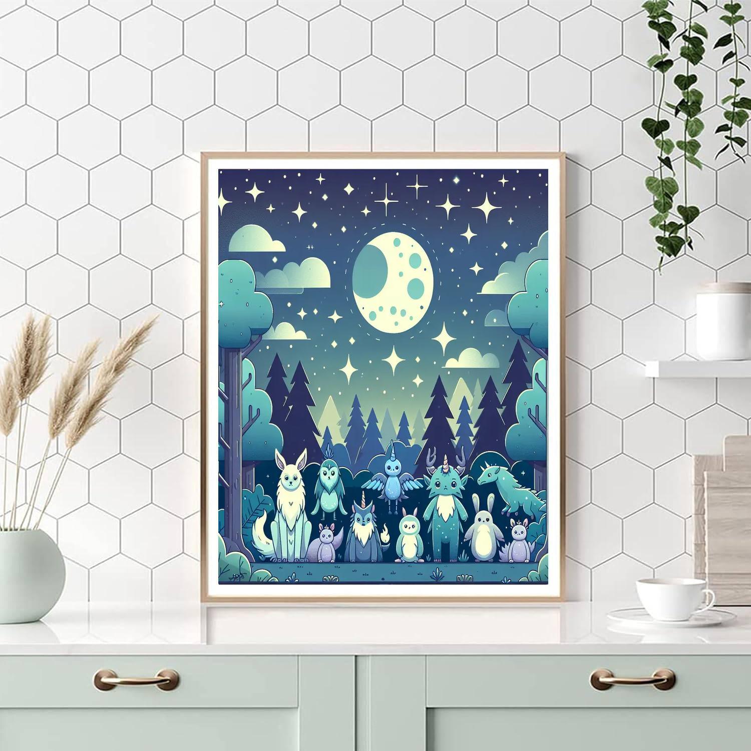 Moonlit Fantasy Paint By Numbers Art