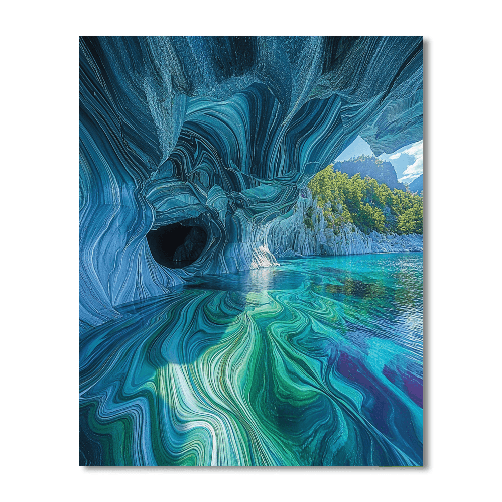 Marble Caves Of Patagonia - Chile Numbered Painting Kits