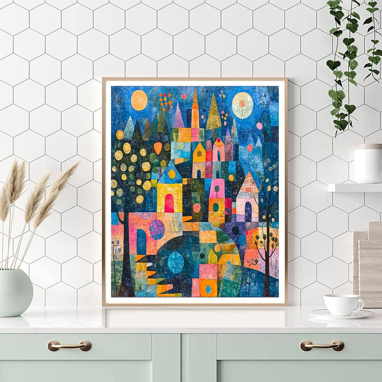 Paul Klee Inspired Melody Of Colorful Daydreams  Number Painting