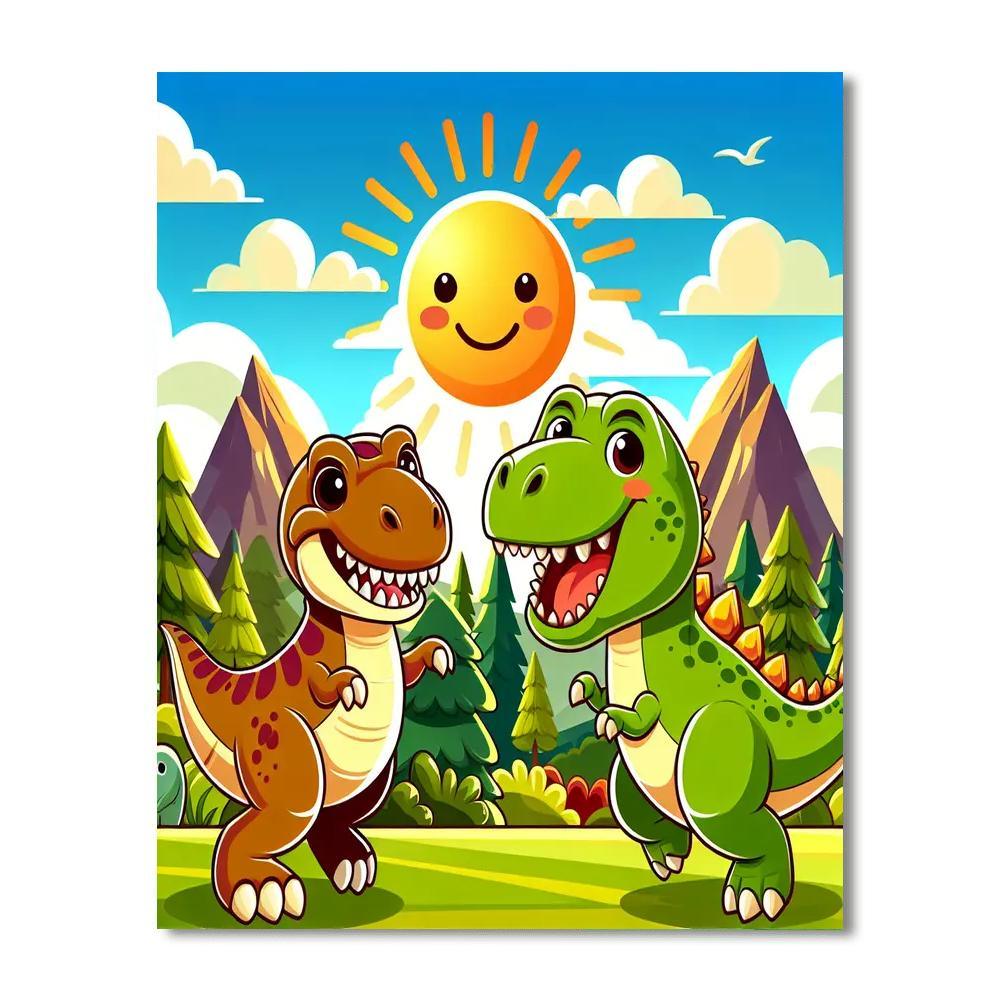 Fun With Dino Friends Painting By Numbers Kit