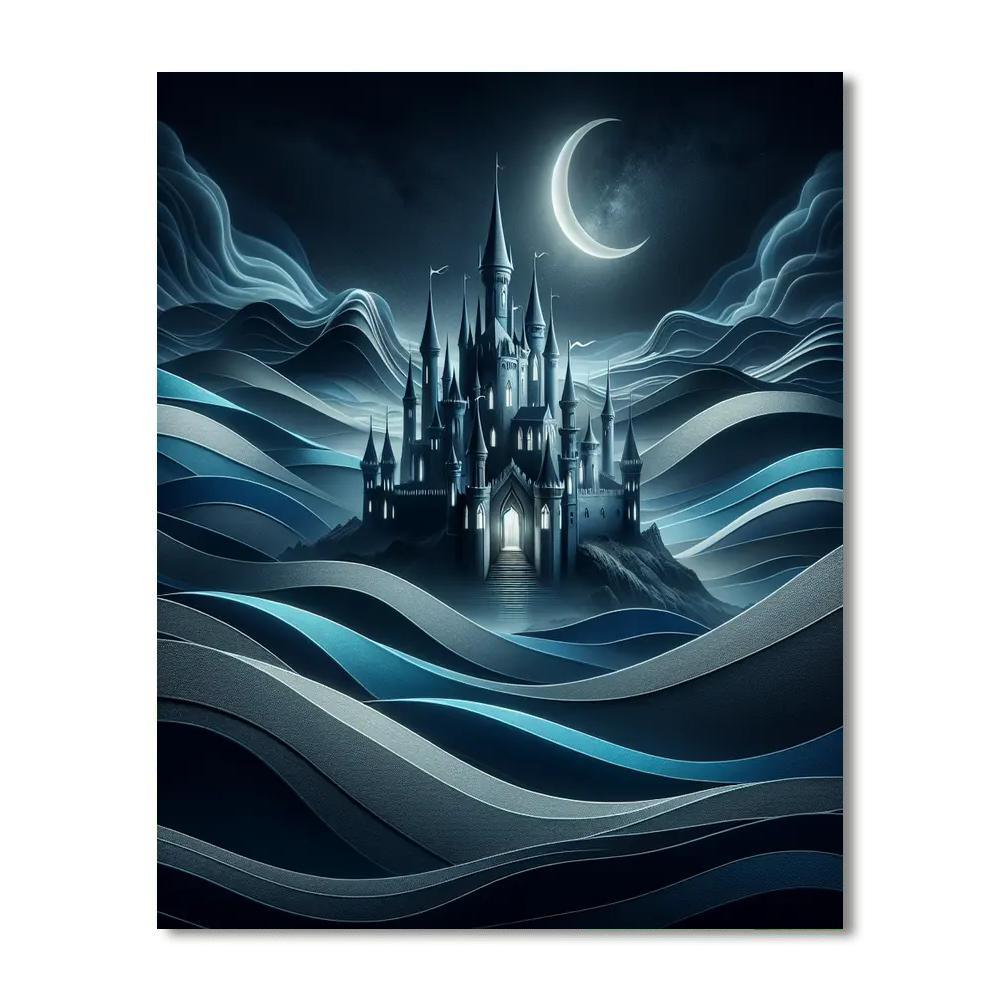 Night Sky Castle Dreams Painting By Numbers Kit