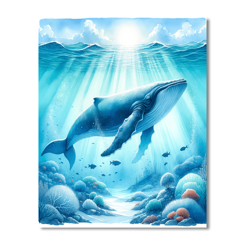 Gentle Whale - DIY Painting By Numbers Kit