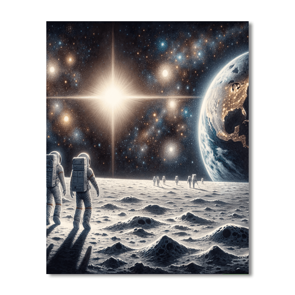 Lunar Explorers Paint By Numbers