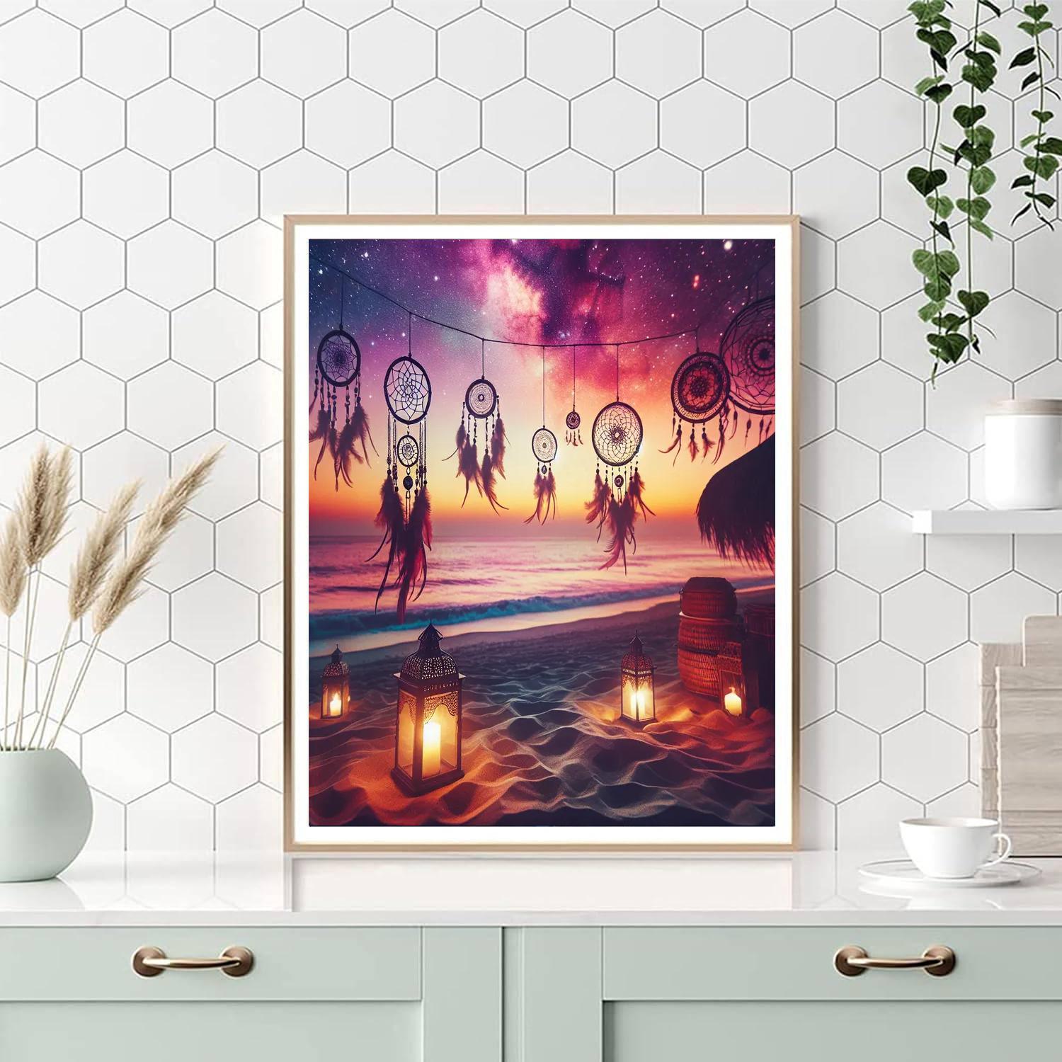 Bohemian Sunset Dreams Number Painting
