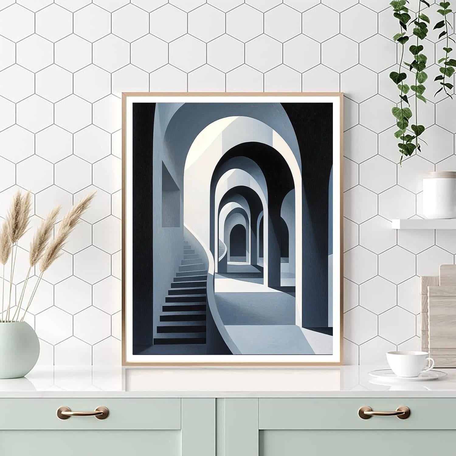 M.C. Escher Inspired Paradoxical Dreams  Paint By Numbers