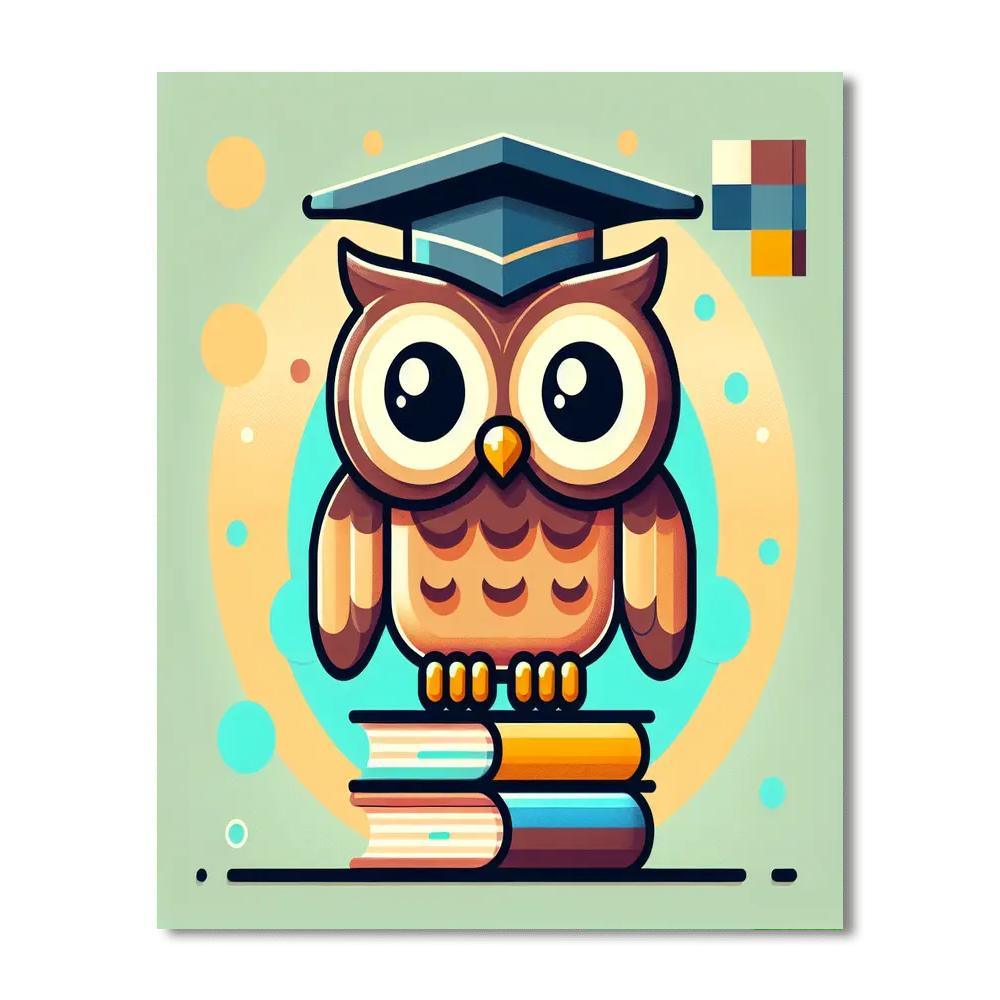 Wise Owl Scholar Paint By Number