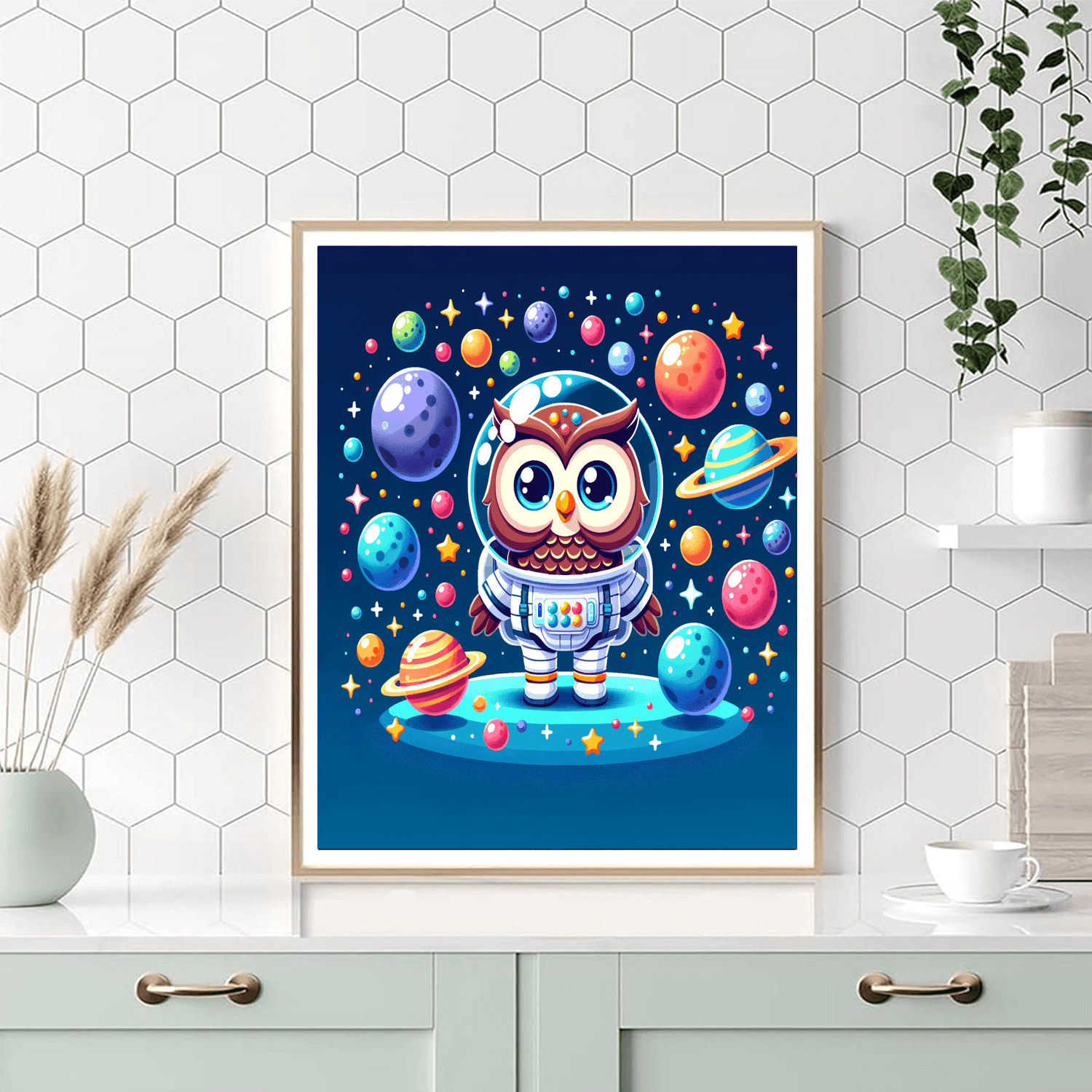 Space Explorer Owl Paint By Numbers