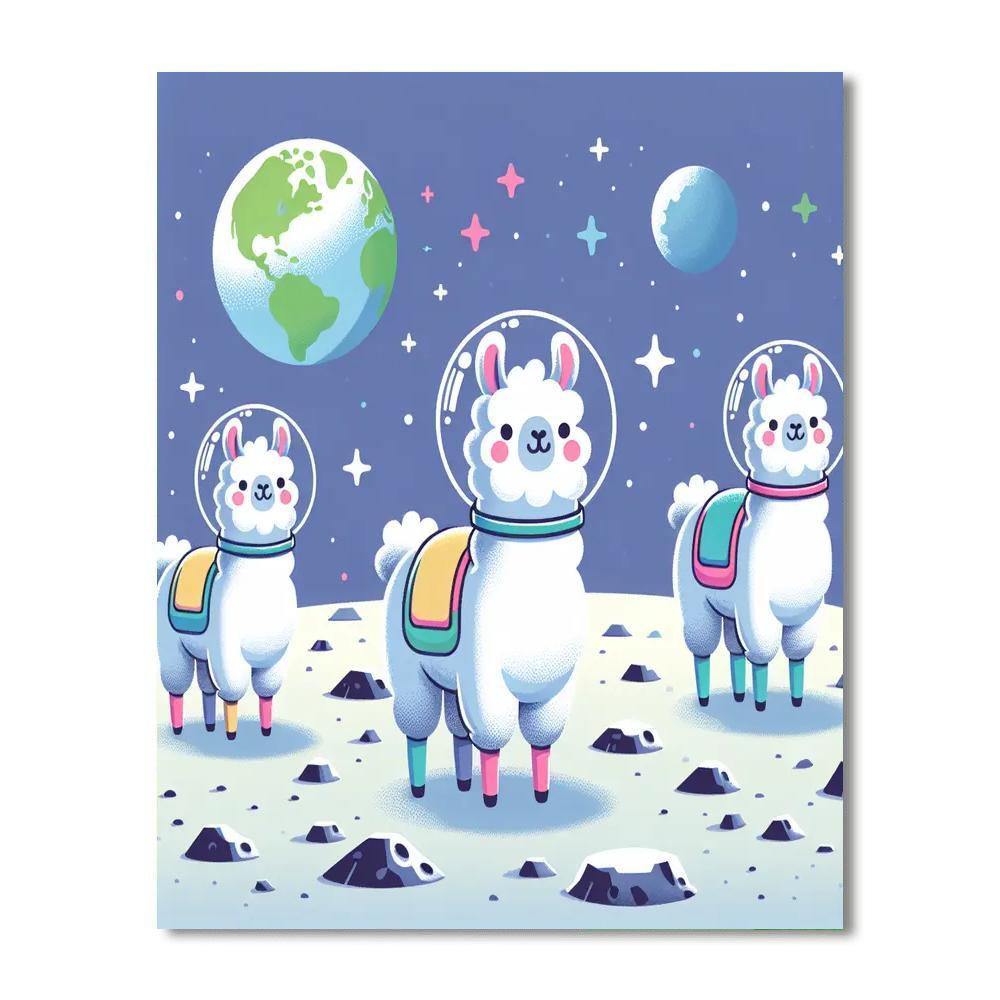 Lunar Llama Trek Numbered Painting Kits