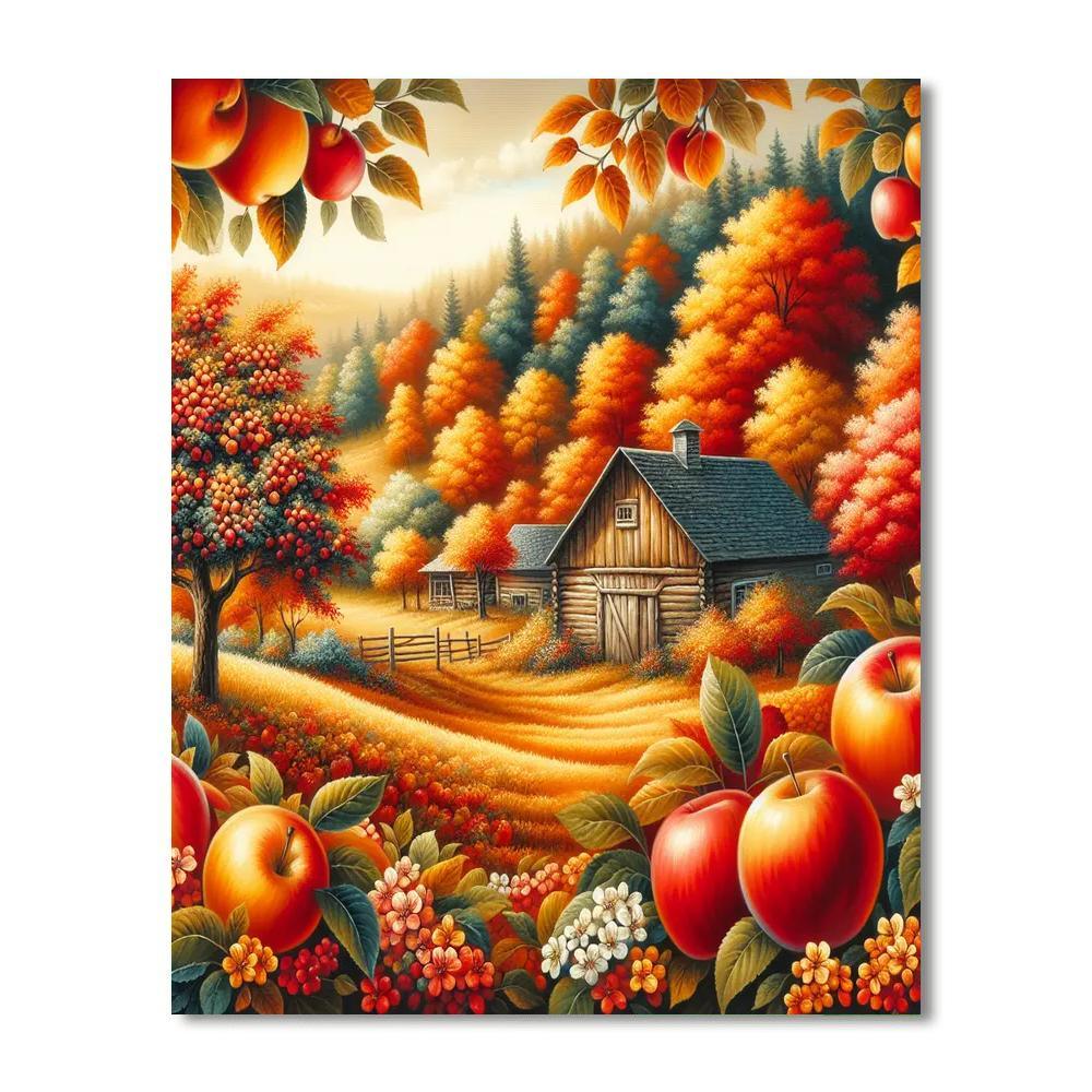Autumn Orchard Charm DIY Paint By Numbers