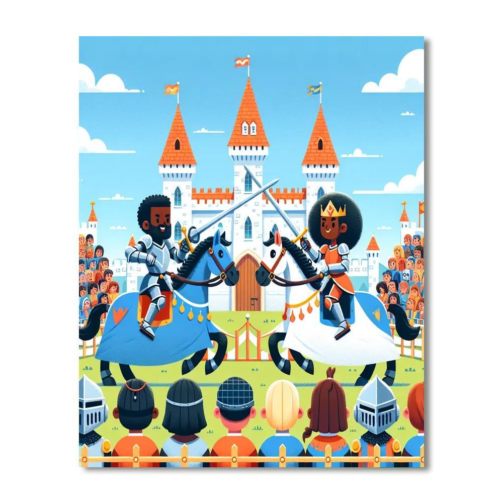 Knight's Castle Tournament Numbered Painting Kits