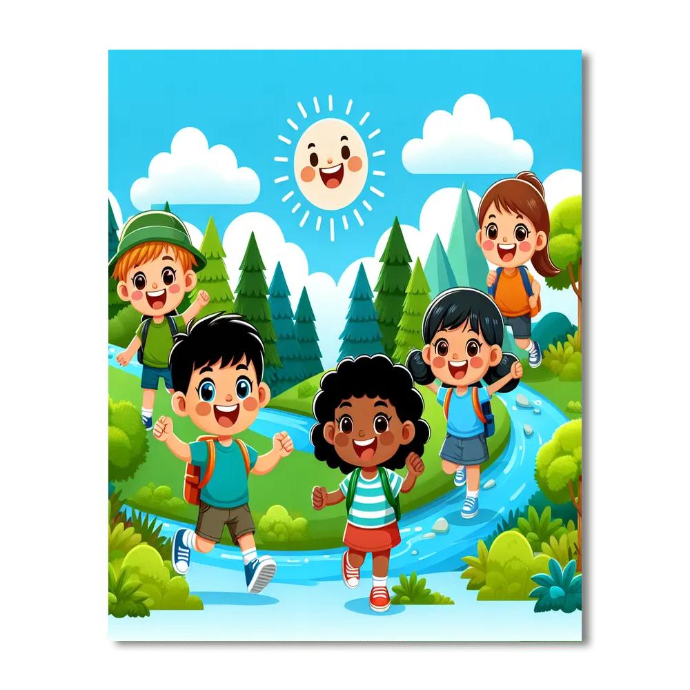 Outdoor Exploration Fun Paint By Numbers Art