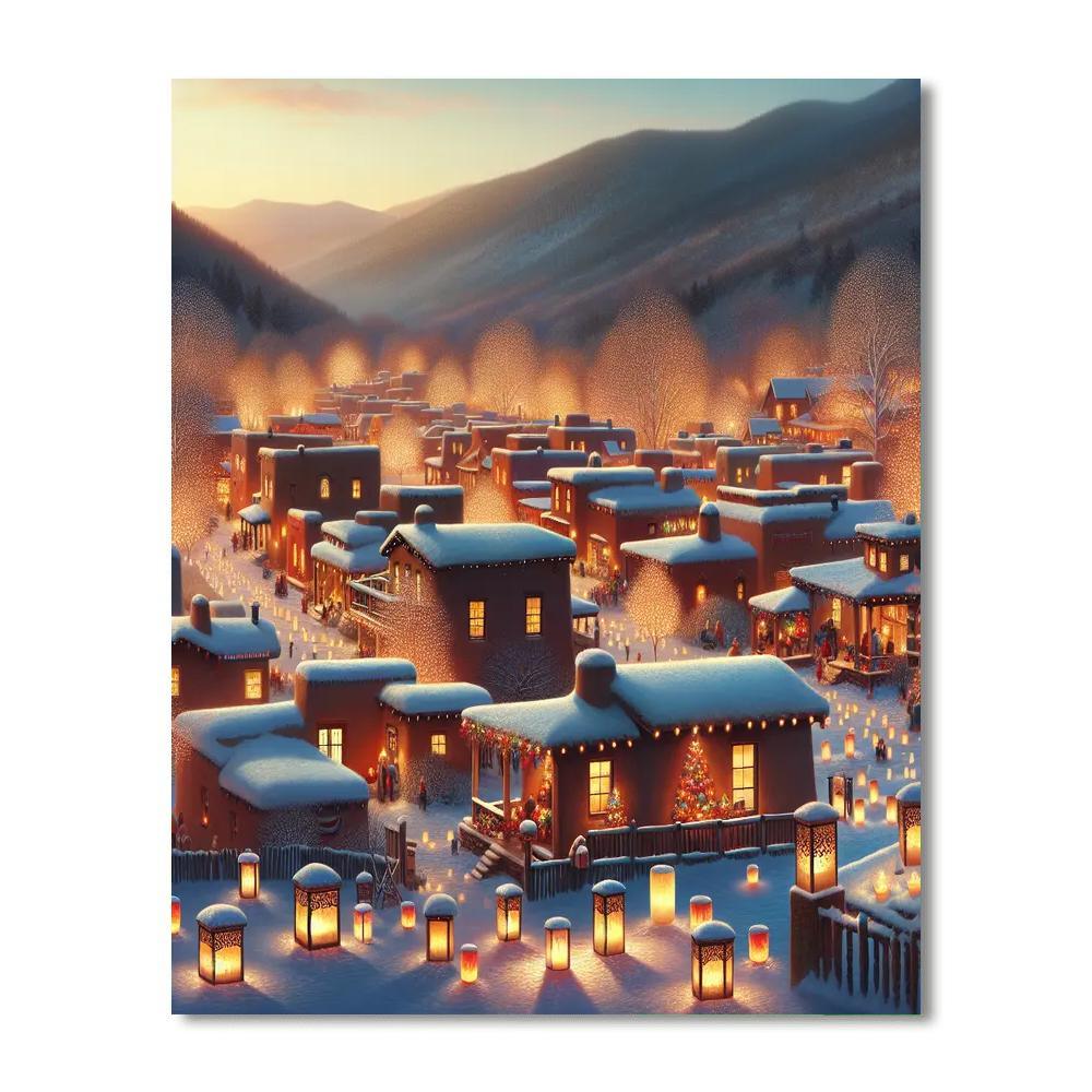 Noche De Las Luminarias - Taos, New Mexico, Usa Paint By Numbers