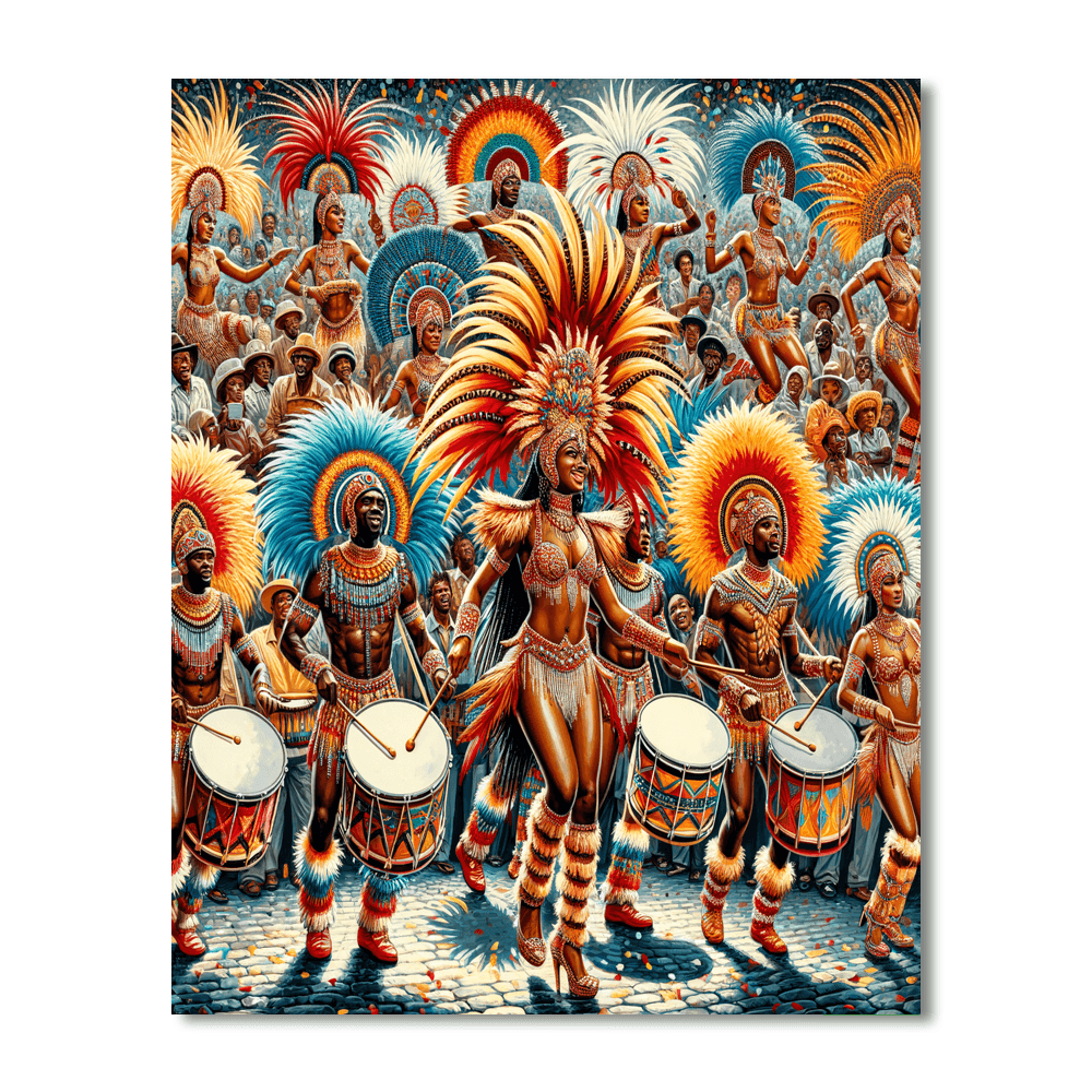Nassau Junkanoo Festival Painting By Numbers Kit