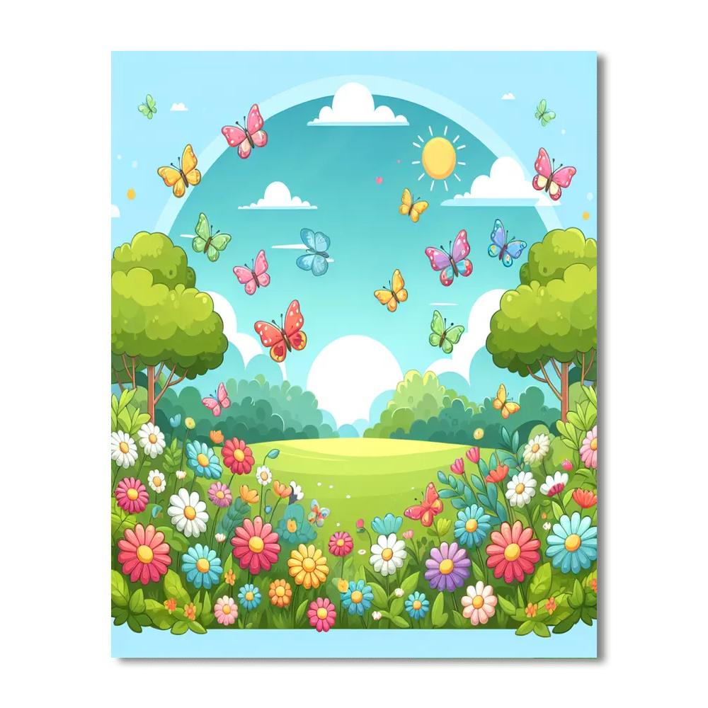 Bright Butterfly Ballet Paint By Color