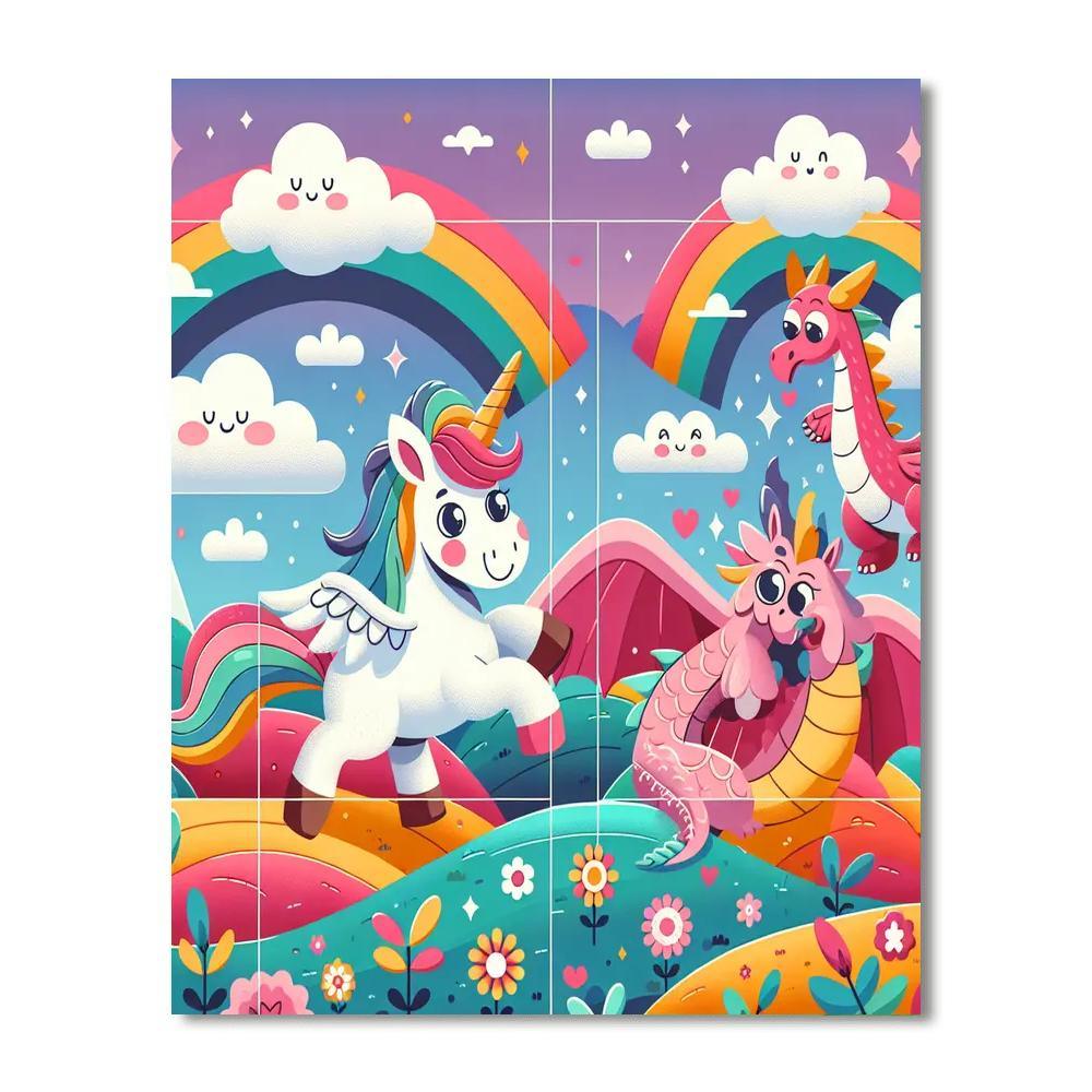 Mythical Adventure Land Paint By Color