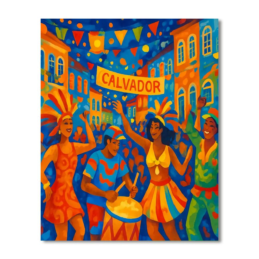 Carnaval De Salvador - Salvador Paint By Numbers Art