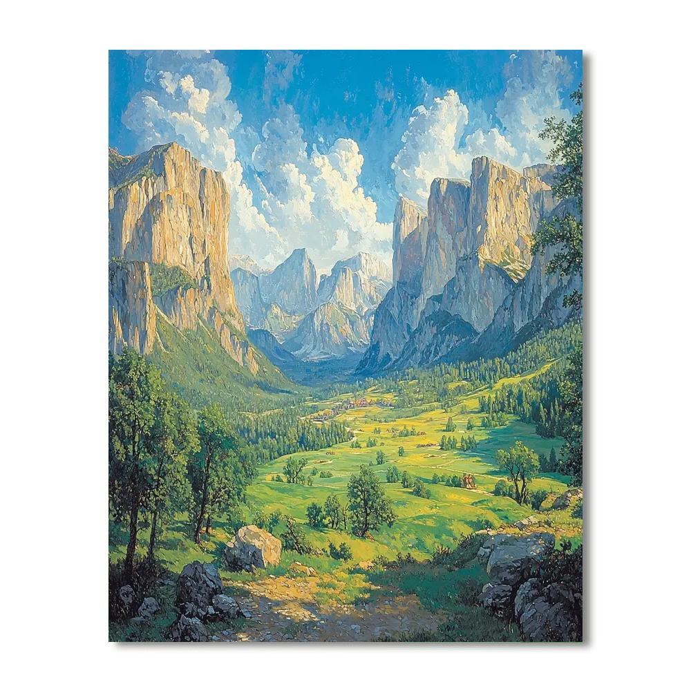 Albert Bierstadt Inspired Nature's Pathways  DIY Paint By Numbers