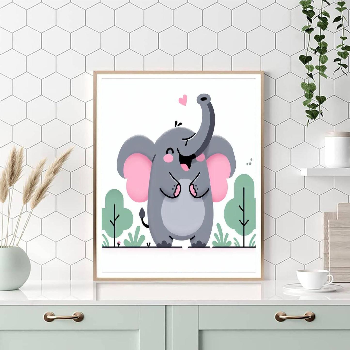 Exploring Expressive Elephants Numbered Painting Kits