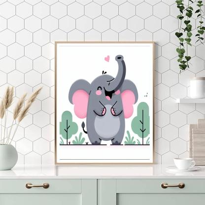 Exploring Expressive Elephants Numbered Painting Kits