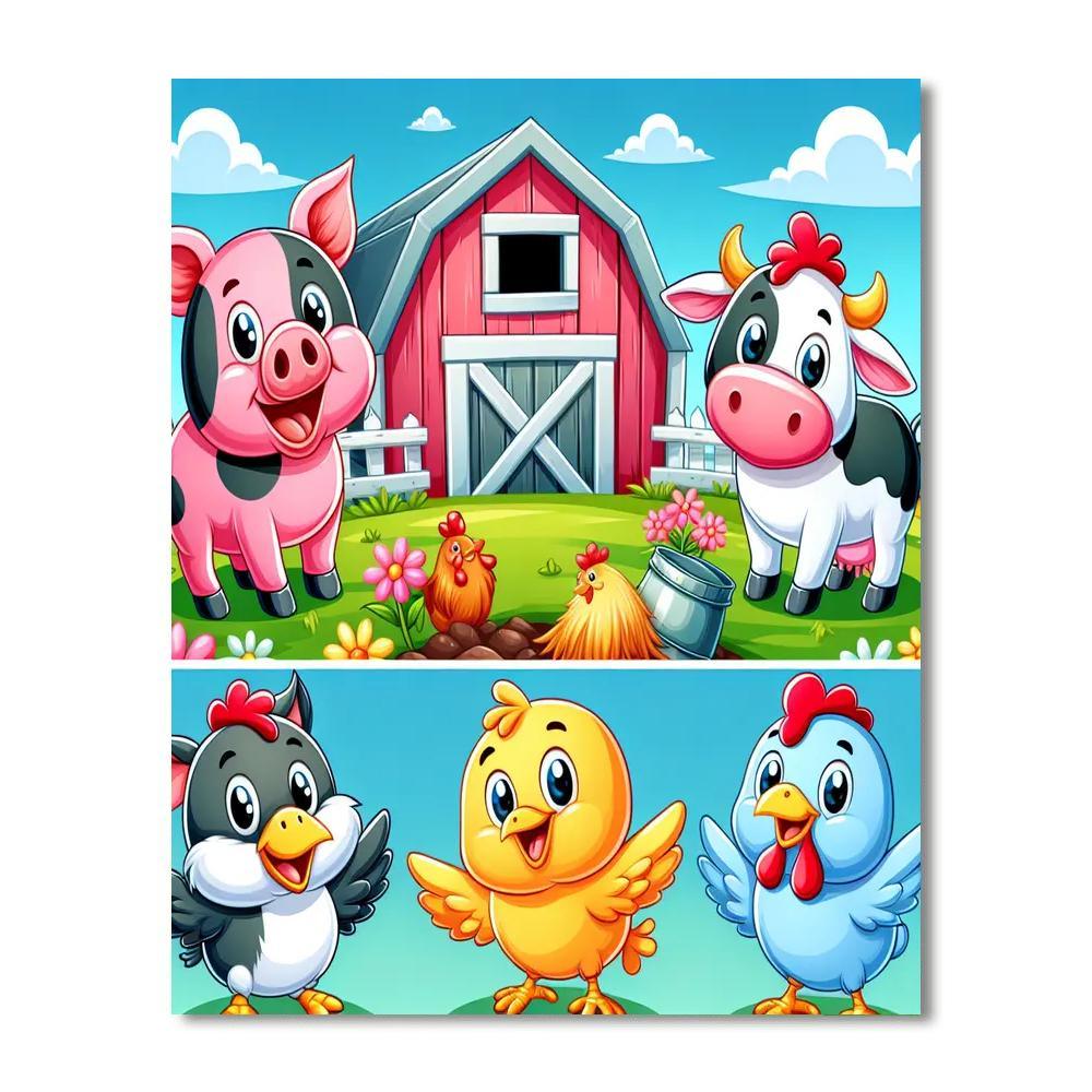 Fun At The Farmyard Paint By Color