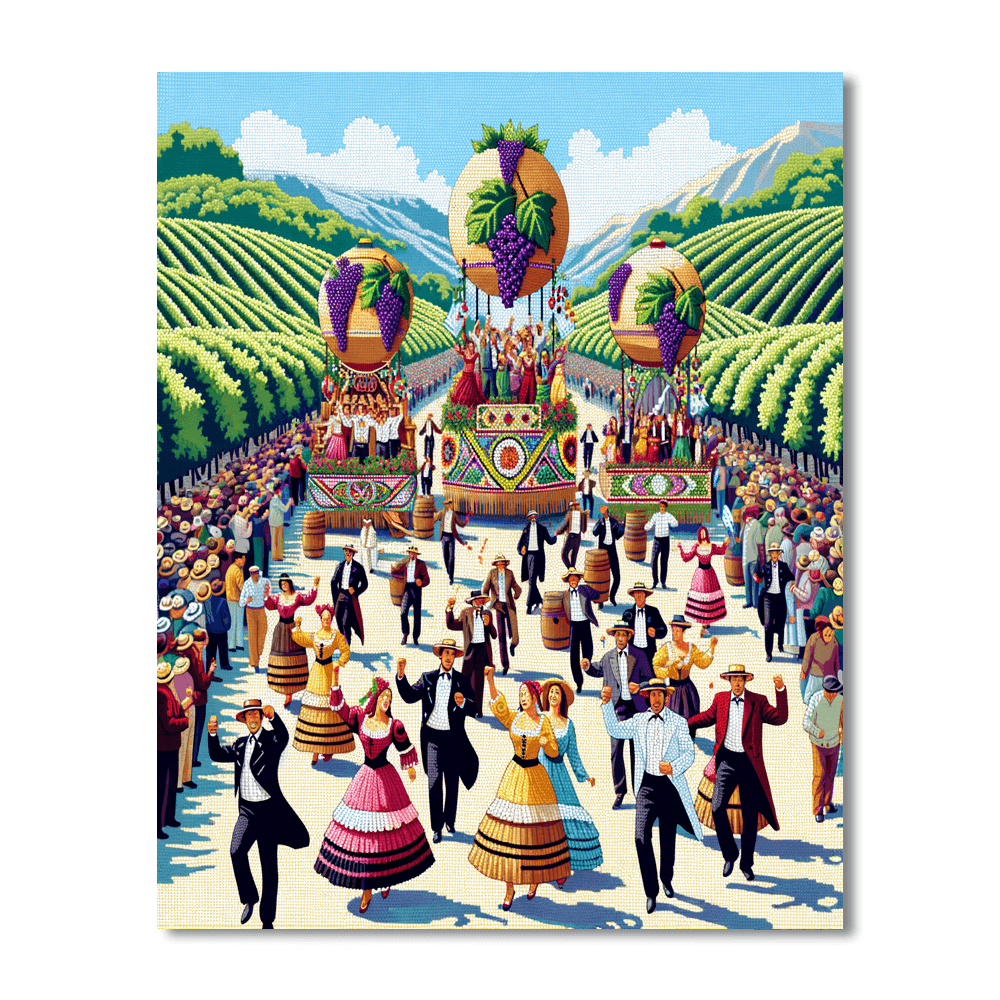 Grape Harvest Festival - Mendoza, Argentina Painting By Numbers Kit